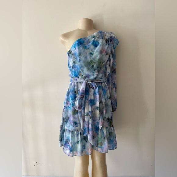 Alex Marie  Floral  Print  One Shoulder  Dress - Picture 2 of 4